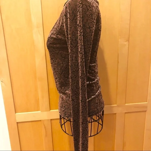 Aeropostale Soft Pink Brocade Long Sleeve Top S - Picture 3 of 8